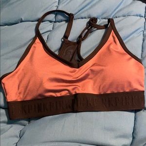 Pink sports bra